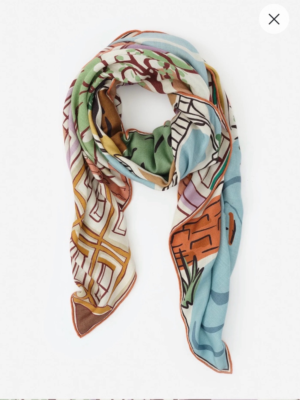 Jmclaughlin Charlotte, scarf and village stroll border